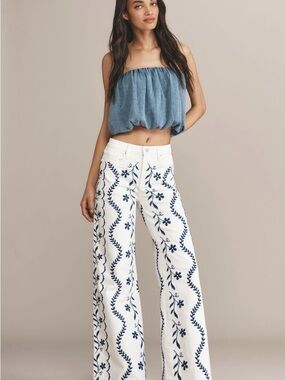 DRIFTWOOD Penelope Mid-Rise Palazzo Jeans